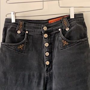 High waisted black mom jeans